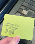 Animal Sweater Letterpress Gift Enclosure Cards - Set of 10