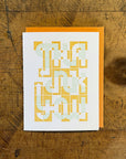 Alpha-blox Thank You Letterpress Card