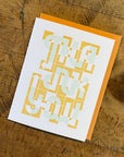 Alpha-blox Thank You Letterpress Card