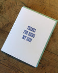 Thanks For Being My Dad Letterpress Card