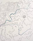Bend Oregon Topographic Map Letterpress Print
