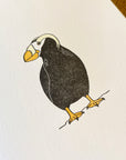 Tufted Puffin Letterpress Card