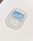 Up in the Clouds Minimal Adventure Letterpress & Watercolor Card
