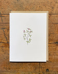 Red Clover Wildflower Letterpress Card