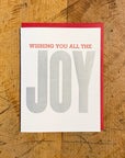 Wishing You All The Joy Letterpress Holiday Card