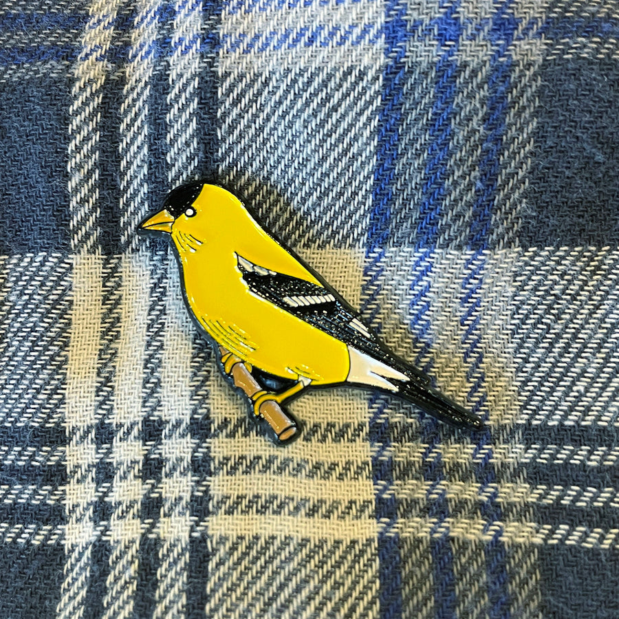 American Goldfinch Bird Enamel Pin