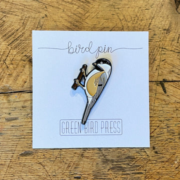 Black-capped Chickadee Bird Enamel Pin