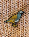 California Quail Bird Enamel Pin