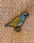 California Quail Bird Enamel Pin