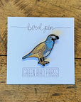 California Quail Bird Enamel Pin