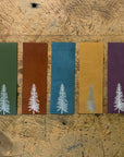 Conifer Letterpress Bookmarks - Leather
