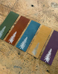 Conifer Letterpress Bookmarks - Leather