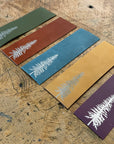Conifer Letterpress Bookmarks - Leather