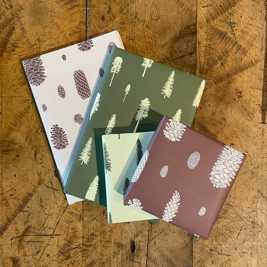 Conifers and Pine Cones Double-sided Wrapping Paper