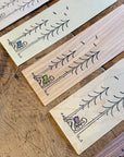 Wood Letterpress Bookmark Girl Reading