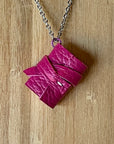 Mini Book Necklace Pink