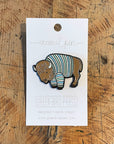 Buffalo Sweater Enamel Pin