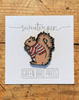 Squirrel Sweater Enamel Pin