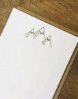 Minimal Adventure Mountain Letterpress Notecards