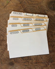 3x5 letterpress recipe dividers