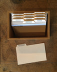 3x5 Letterpress Recipe Card Dividers