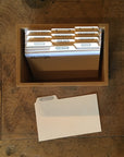 3"x5" Letterpress Recipe Card Dividers