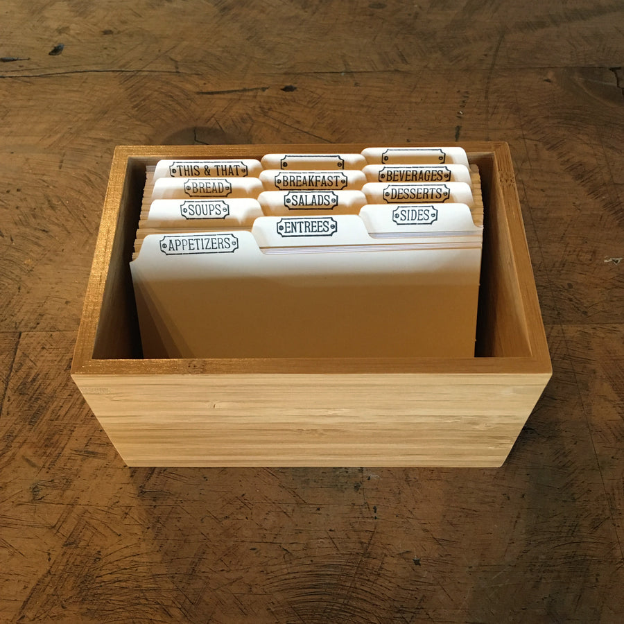3x5 Letterpress Recipe Card Dividers