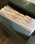 4x6 Letterpress Recipe Card Dividers