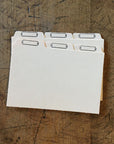 4"x6" Letterpress Recipe Card Dividers