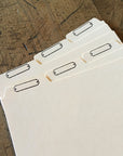 4"x6" Letterpress Recipe Card Dividers