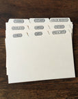 4"x6" Letterpress Recipe Card Dividers