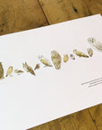 A Few Owls Letterpress Print