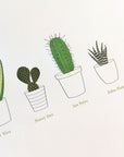 A Few Succulents Letterpress Print