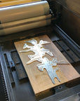 A Few Woodpeckers Letterpress Print