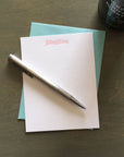 Custom Letterpress Notecards - Argent