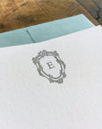 Custom Letterpress Notecards - Bembo & Roses Monogram