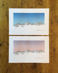 Broken Top and Three Sisters Letterpress Prints