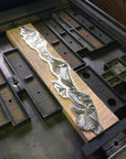 Broken Top and Three Sisters Letterpress Print