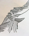 Broken Top and Three Sisters Letterpress Print