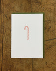 Candy Cane Holiday Letterpress Card