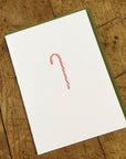 Candy Cane Holiday Letterpress Card