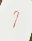 Candy Cane Holiday Letterpress Card