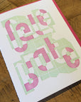 Celebrate Alpha-blox Letterpress Card