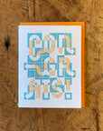 Congrats Alpha-blox Letterpress Card