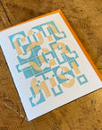 Congrats Alpha-blox Letterpress Card