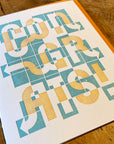 Congrats Alpha-blox Letterpress Card