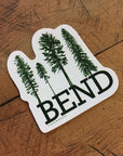 Bend Conifer Trees Sticker