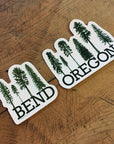 Bend and Oregon Conifer Trees Sticker