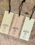 Fly Agaric Mushroom Letterpress Wood Bookmark