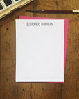 Glyptic Custom Letterpress Notecards